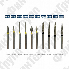 Алмазные боры CR-11EF CR-12EF, SR-11EF SR-12EF,FO-28EF FO-29EF, SO-26B, TF-12B TF-13B, TR-12B нумерация идентична борам MANI 