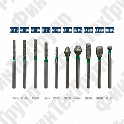 Алмазные боры SF-11C SF-41C, EX-11C EX-26C, BR-30C нумерация идентична борам MANI 